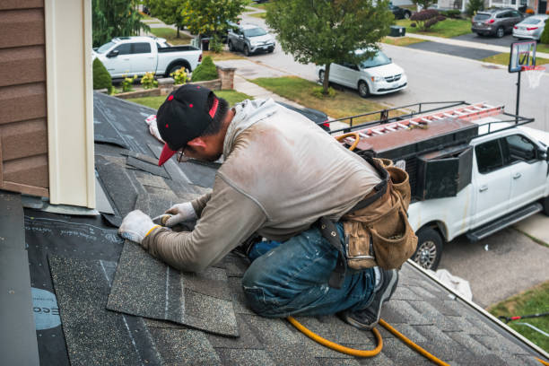 Professional Flat Roof Repair technician working in Union Springs, NY